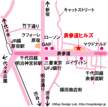 地図：表参道ヒルズ