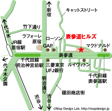 地図：表参道ヒルズ